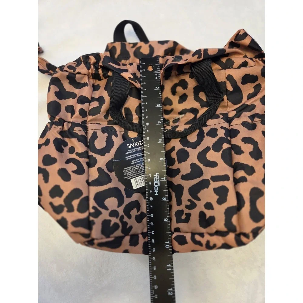 Lunih Leopard Print Cosmetic Bag w/ Handles, Drawstring Closure 067